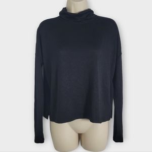 Banana Republic Women's Size Extra Small Black Luxespun Light Weight Turtleneck